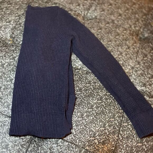 🔥❤️🔥 Gap Designed Crafted Navy Blue Waffle Relax Boat Neck Sweater Size … - Picture 7 of 7
